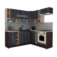Bucatarie de Colt COSSY NEW 180-200 DR. Wenge / Decor 8509